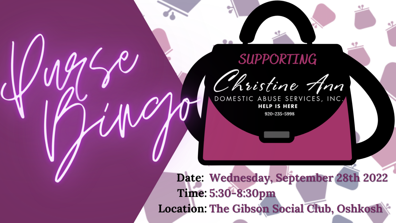 Purse Bingo Fundraiser Christine Ann Domestic Abuse Services